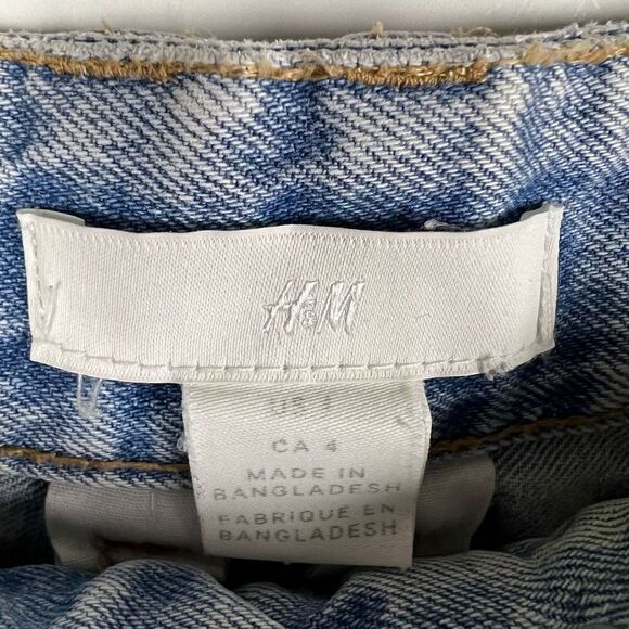 H&M Wide Leg Baggy tapered ultra high waisted Jeans Light Wash denim women’s 4 - Picture 4 of 10